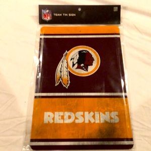 NFL Washington Redskins team tin sign